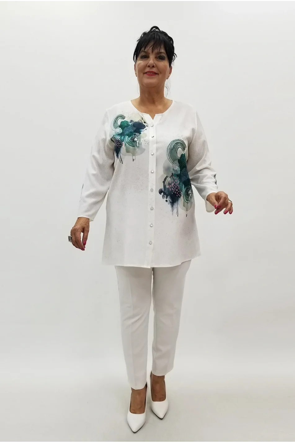 Miraggio Büyük Beden Gömlek 99677 YEŞİL