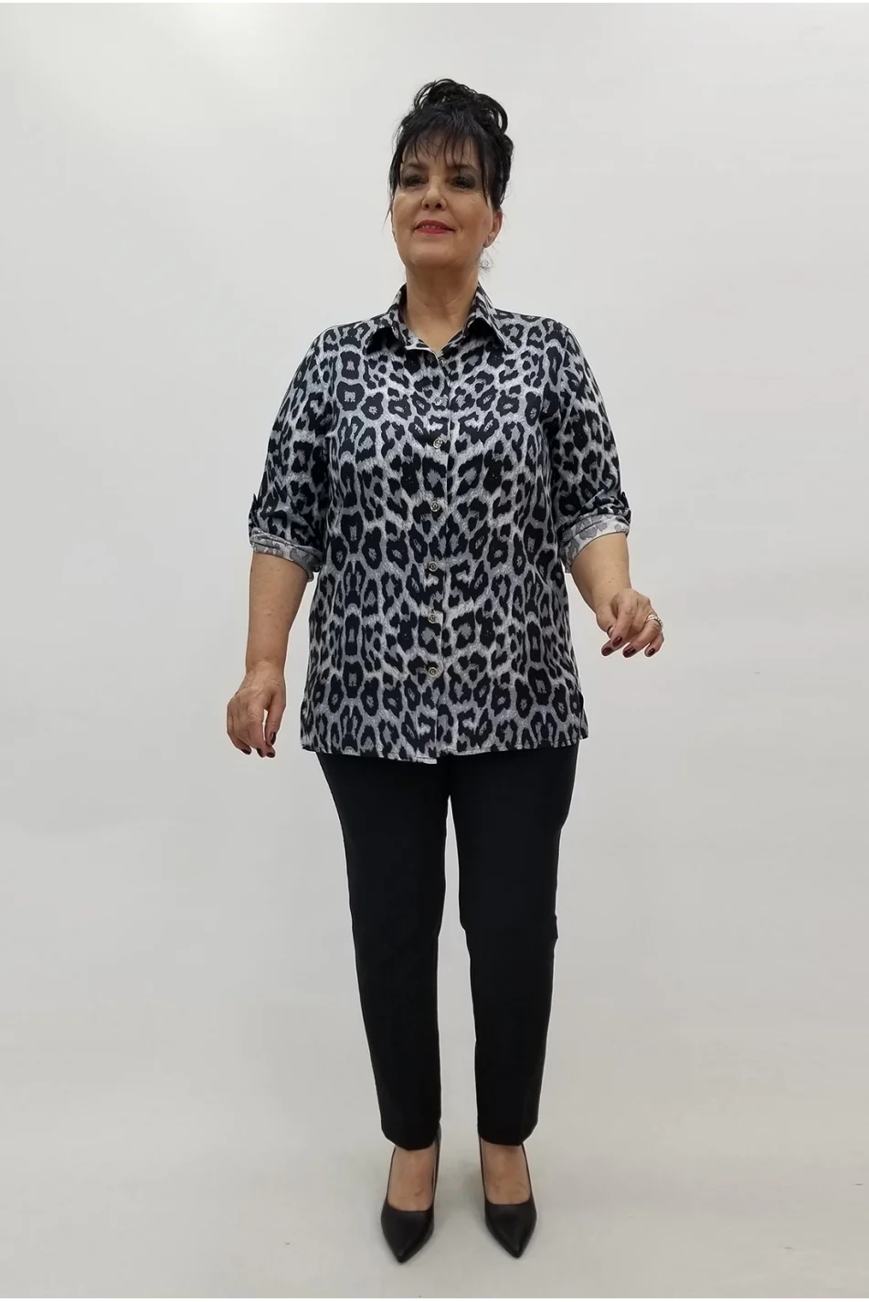 Miraggio Büyük Beden Gömlek 99695 GRİ