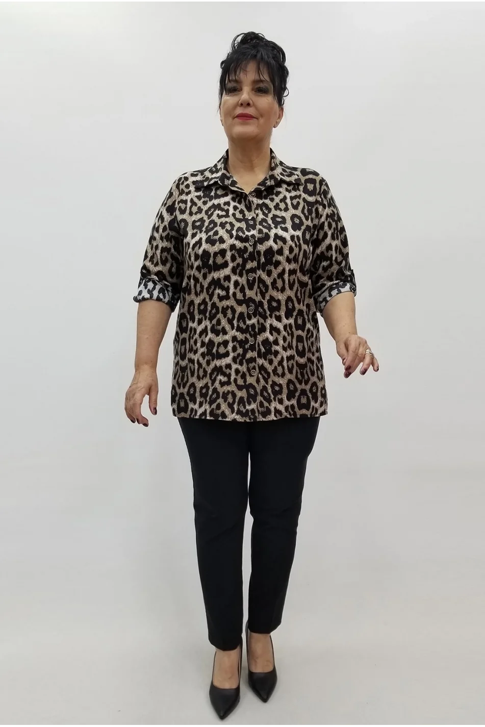 Miraggio Büyük Beden Gömlek 99695 KAHVE