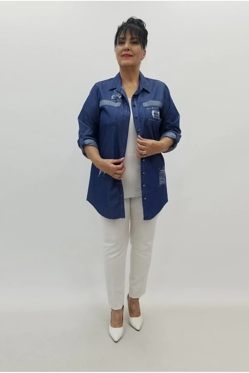 Miraggio Büyük Beden Gömlek 99742 KOT LACİ