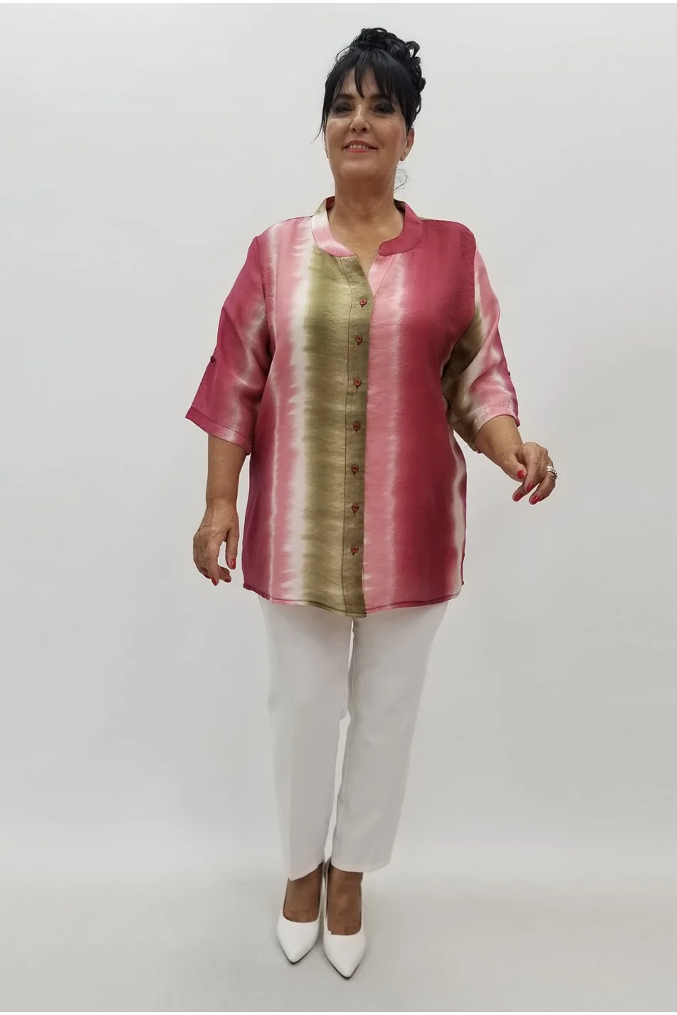 Miraggio Büyük Beden Gömlek 99842 BORDO