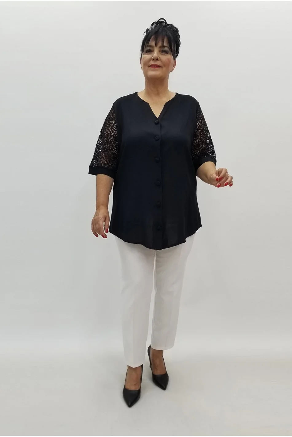 Miraggio Büyük Beden Gömlek 99928 SİYAH