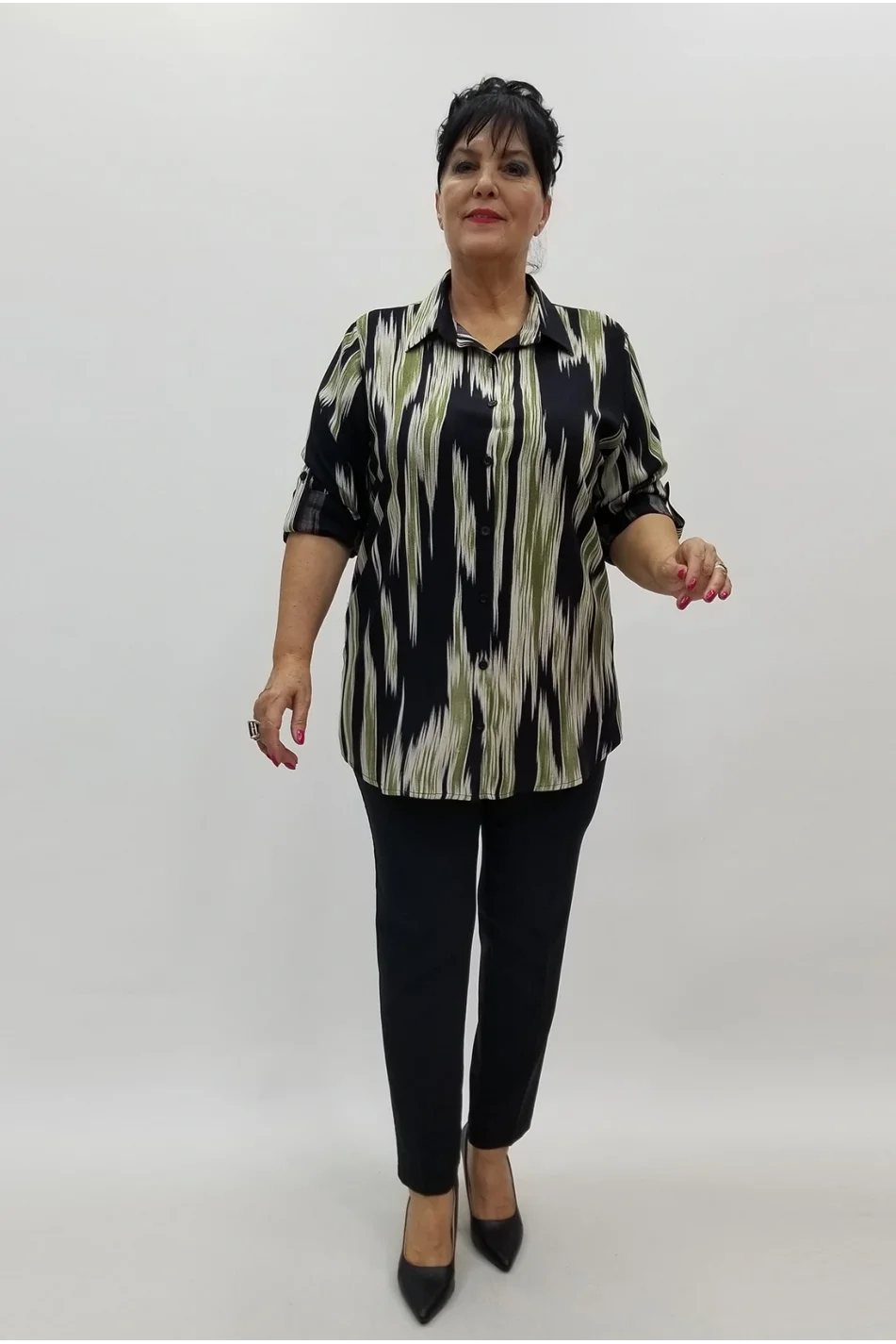 Miraggio Büyük Beden Gömlek 99969 HAKİ