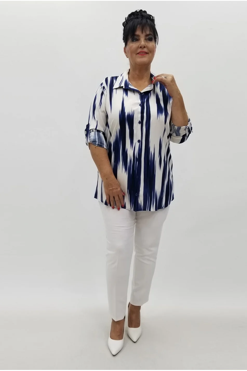 Miraggio Büyük Beden Gömlek 99969 LACİVERT