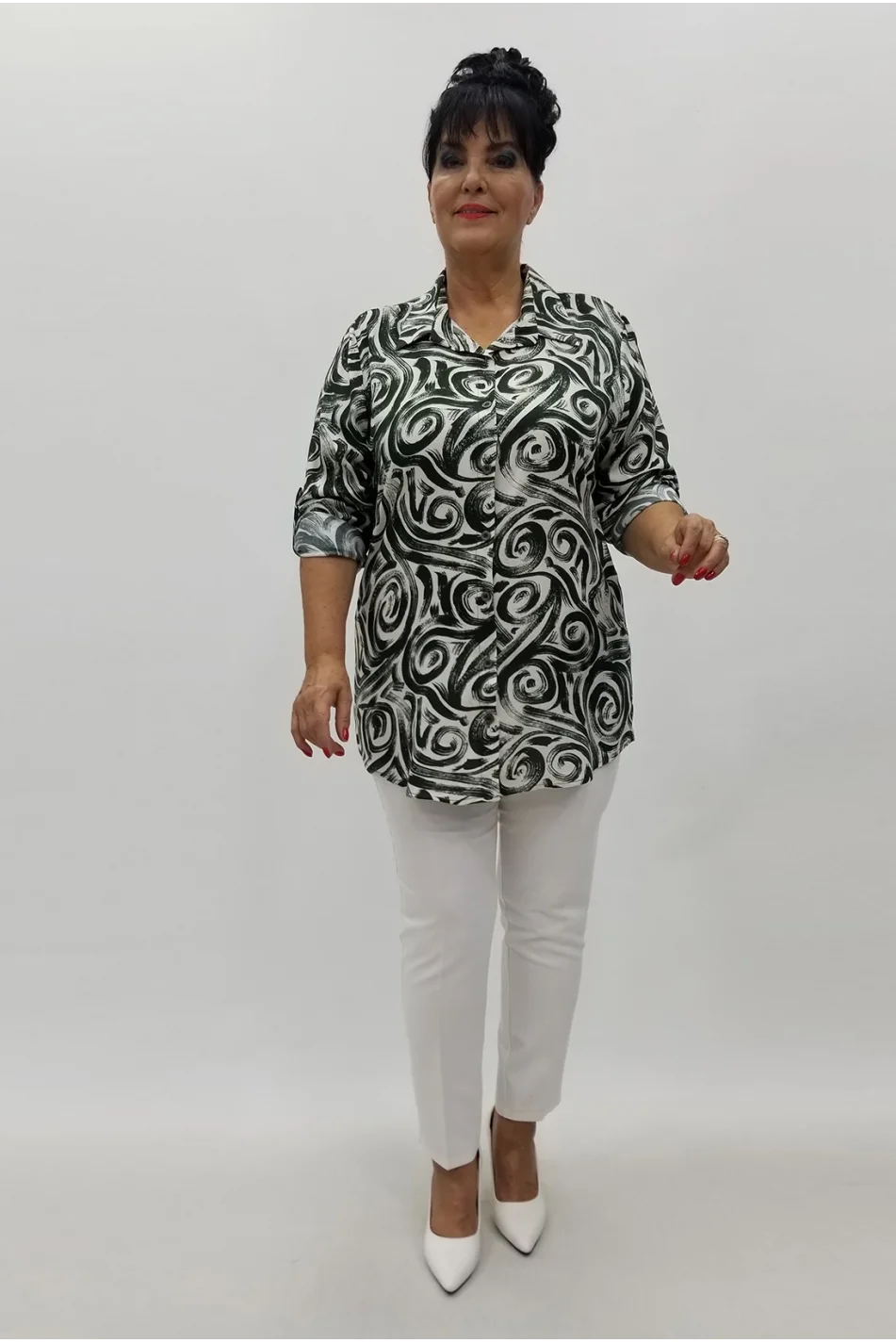 Miraggio Büyük Beden Gömlek 99970 HAKİ