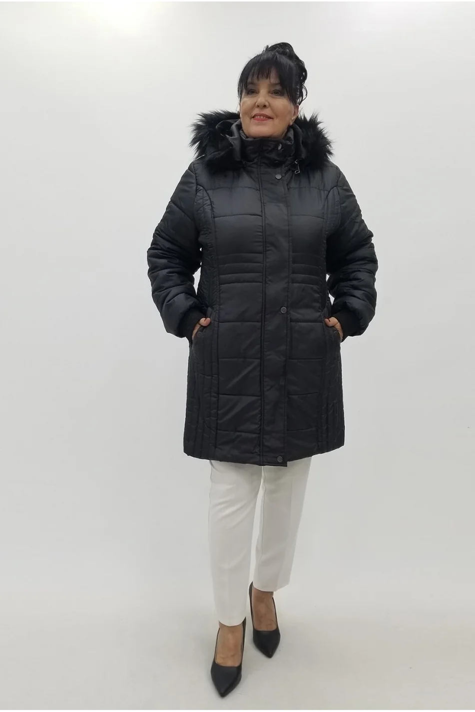 Miraggio Büyük Beden Kaban 4070 SİYAH