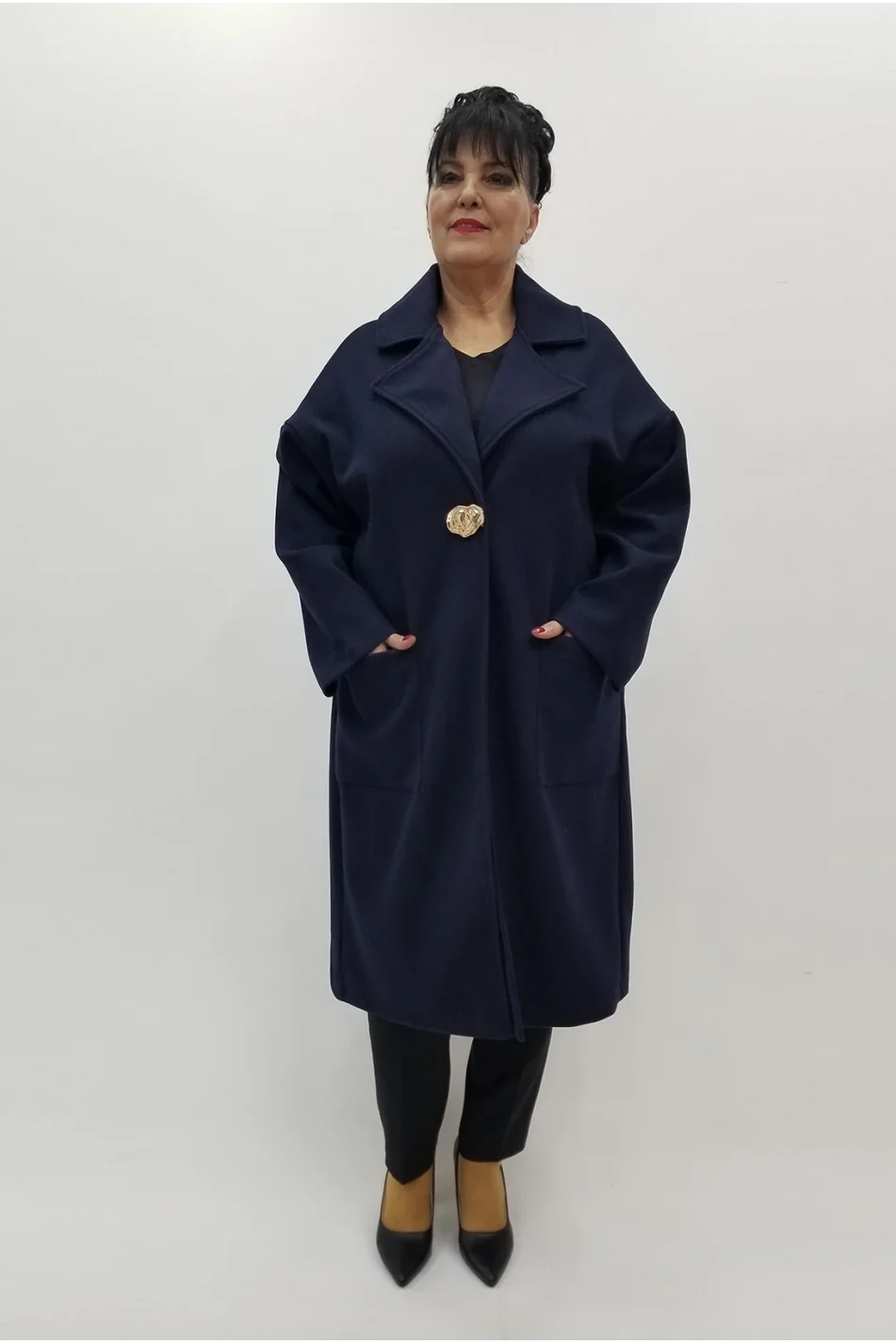 Miraggio Büyük Beden Kaban 4175 LACİVERT