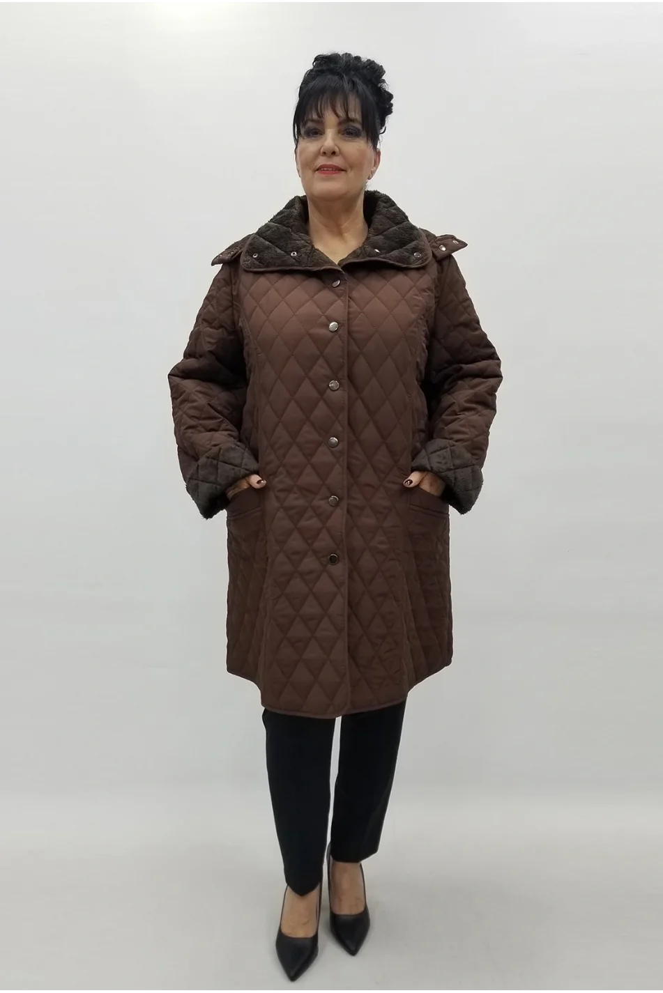 Miraggio Büyük Beden Kaban 4215 KAHVE