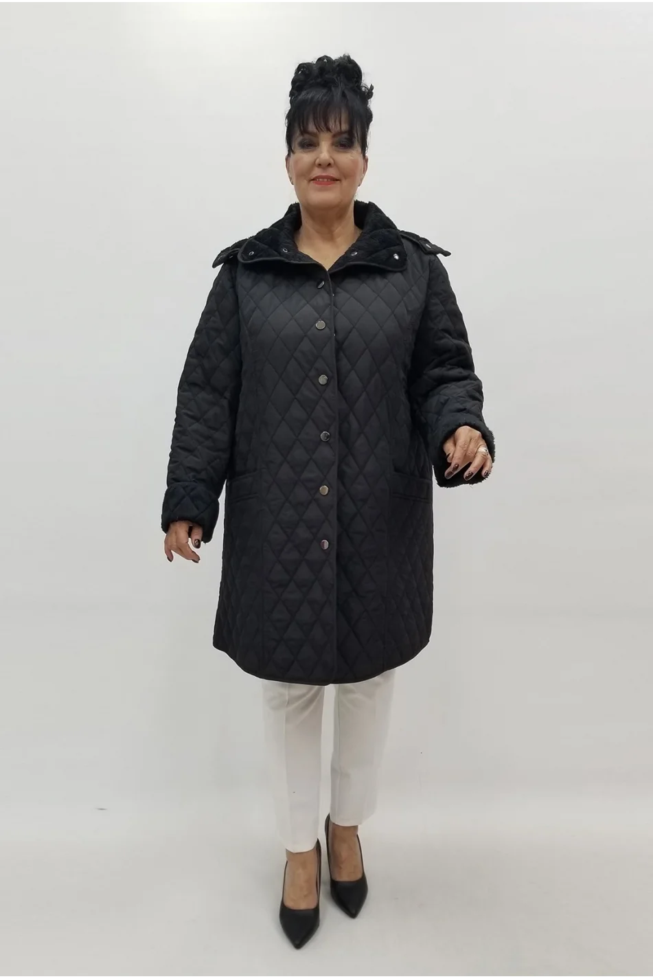 Miraggio Büyük Beden Kaban 4215 SİYAH