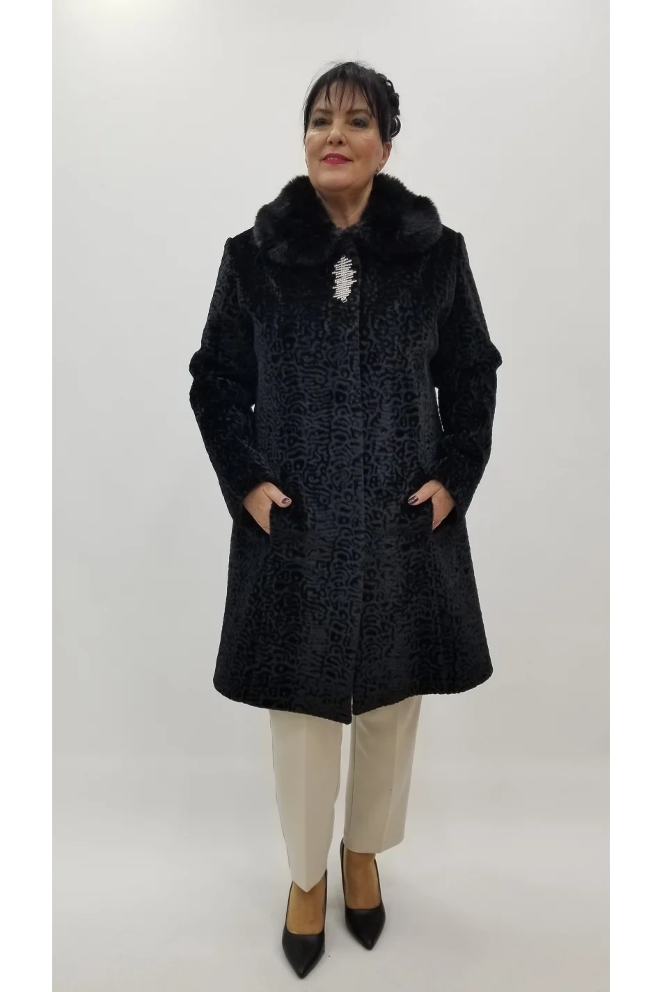 Miraggio Büyük Beden Kaban 4333 SİYAH