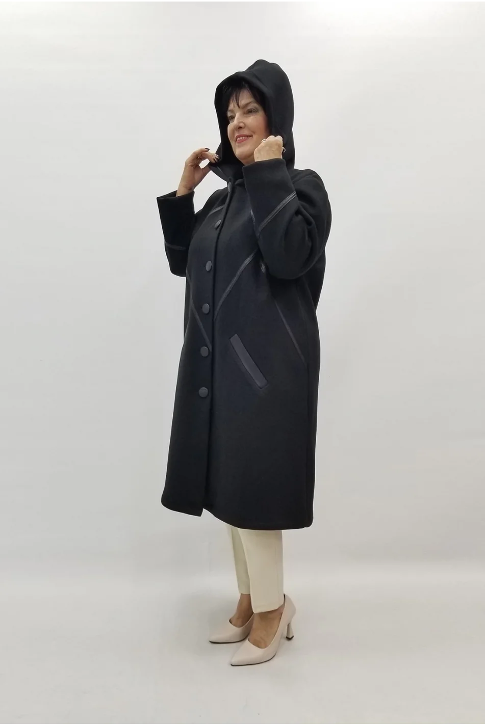 Miraggio Büyük Beden Kaban 99318 SİYAH