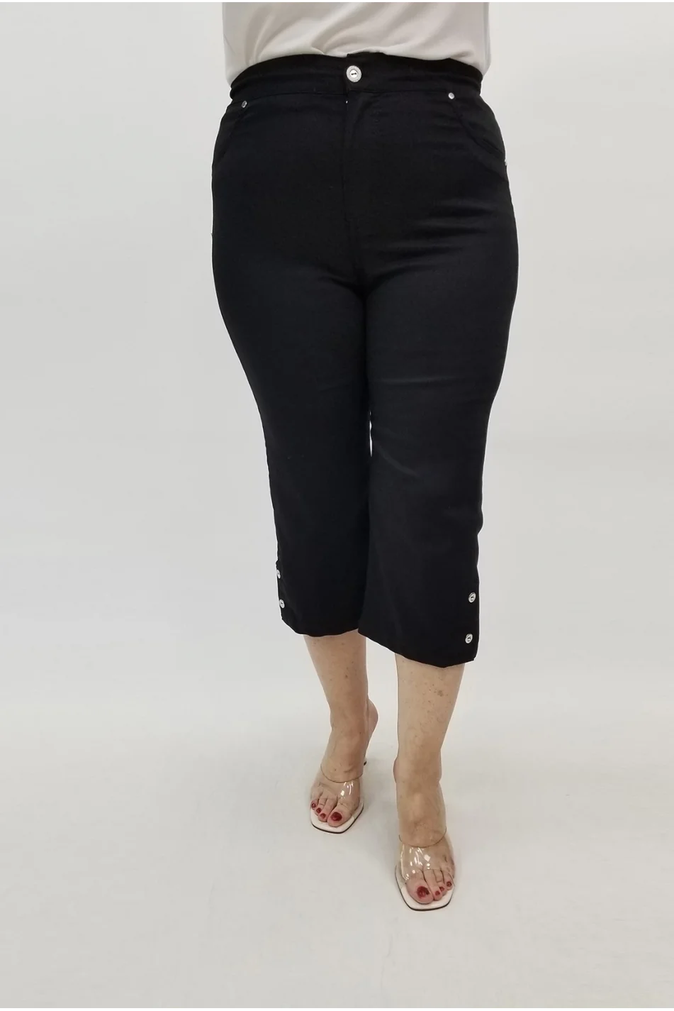 Miraggio Büyük Beden Kapri 99687 SİYAH