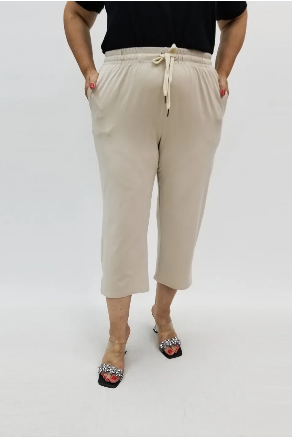 Miraggio Büyük Beden Kapri 99840 KREM