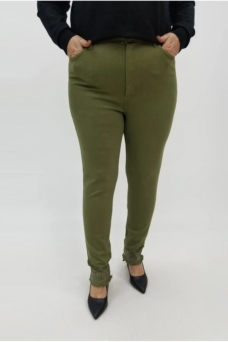 Miraggio Büyük Beden Kot Pantolon 99408 HAKİ