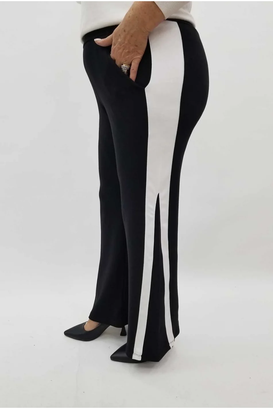 Miraggio Büyük Beden Pantolon 4172 SİYAH/BEYAZ