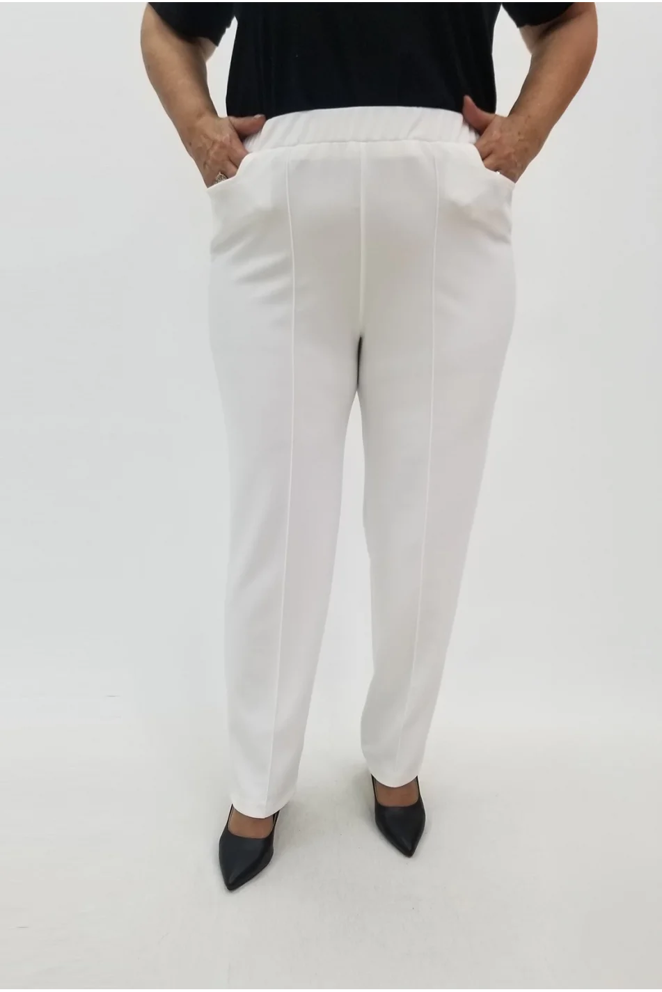 Miraggio Büyük Beden Pantolon 93671 BEYAZ