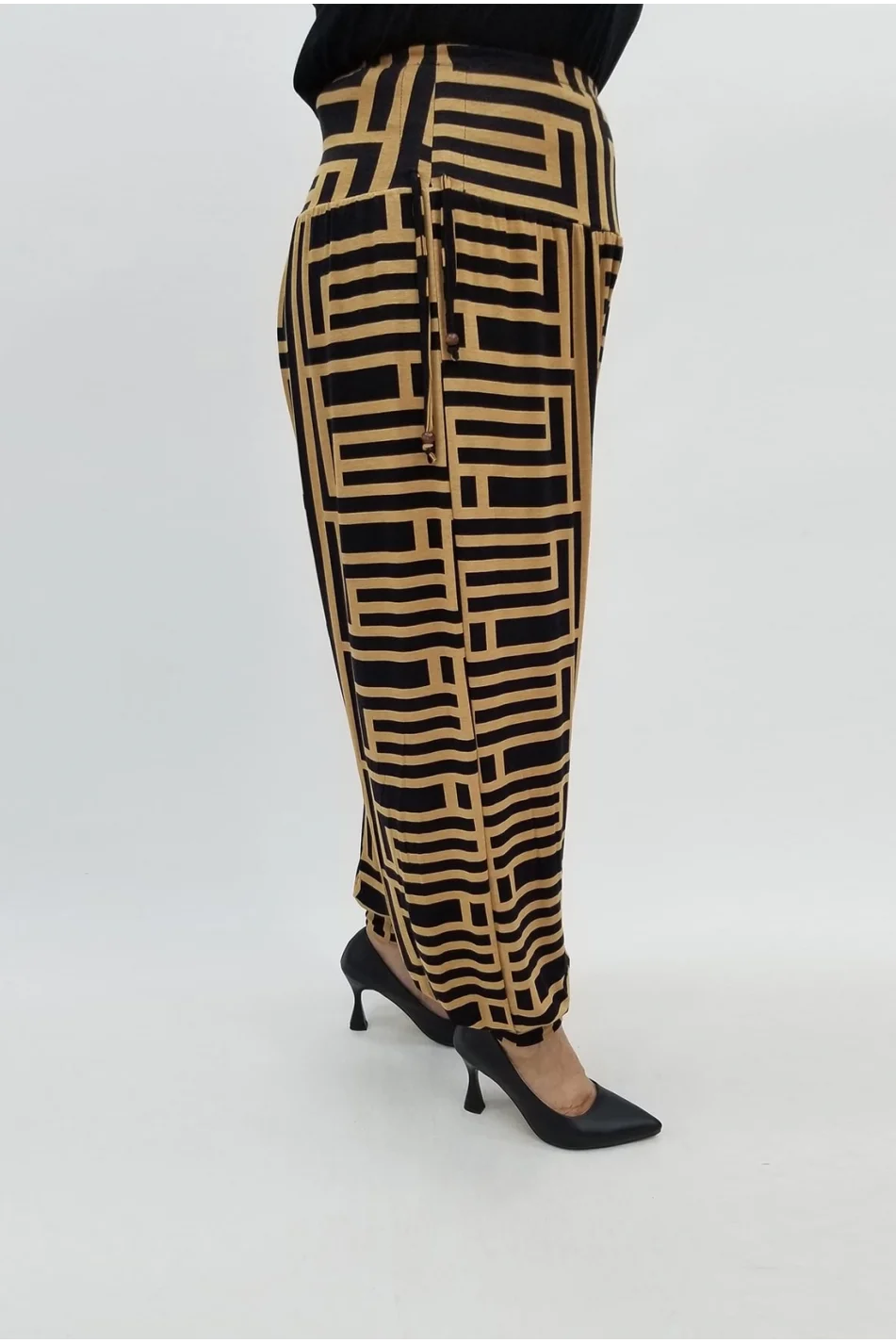 Miraggio Büyük Beden Pantolon 98590 SİYAH/BEJ