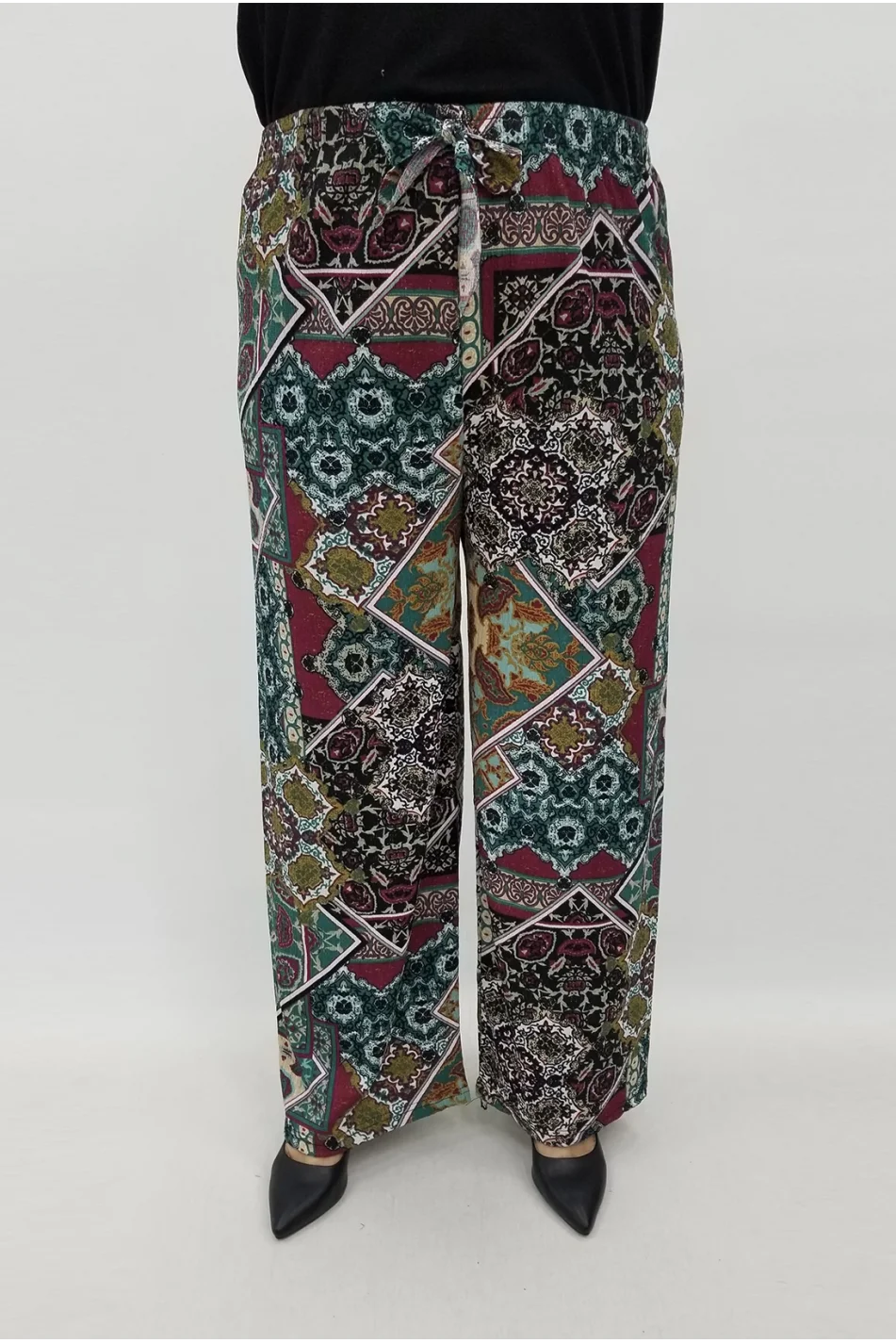 Miraggio Büyük Beden Pantolon 99663 YEŞİL