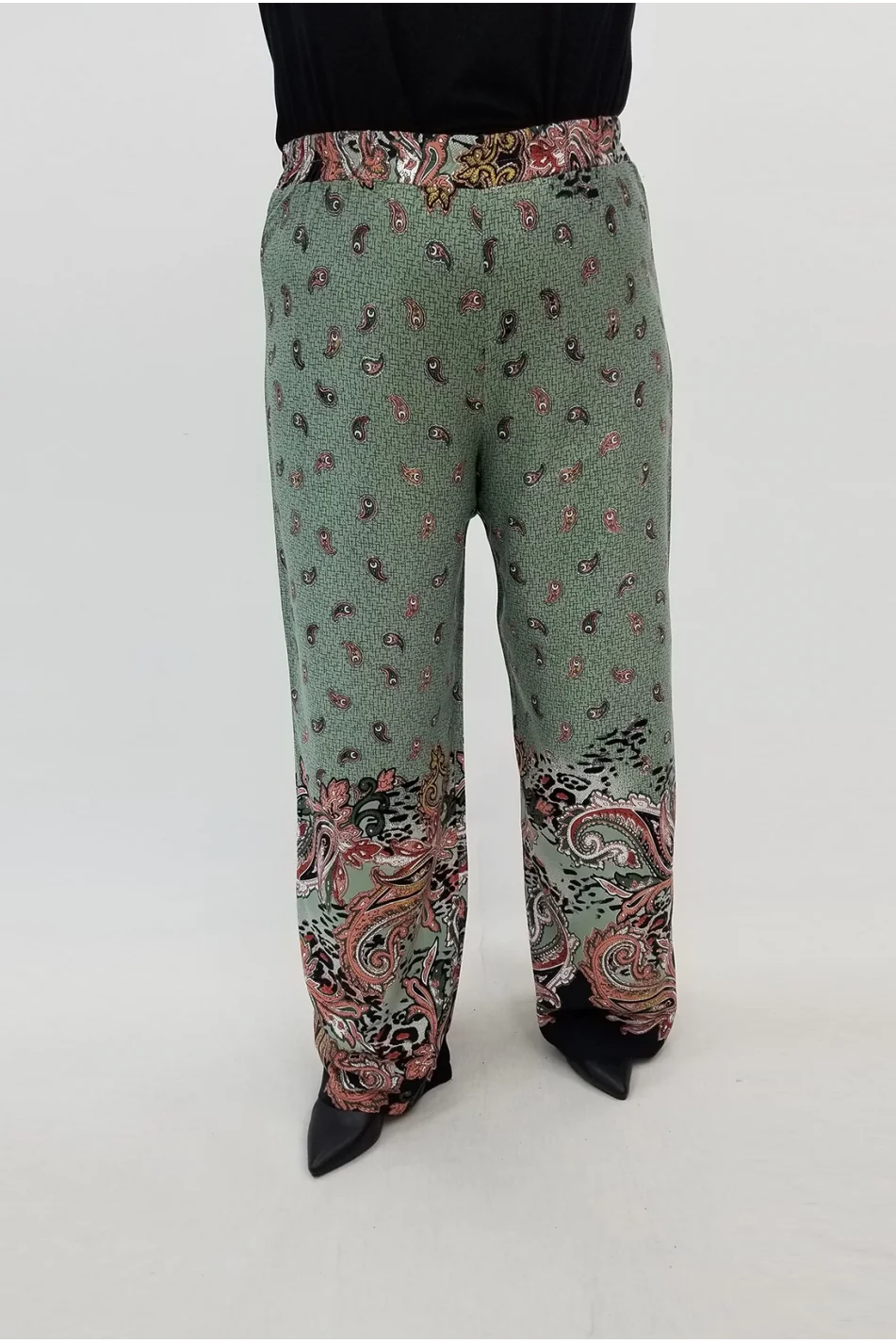 Miraggio Büyük Beden Pantolon 99711 YEŞİL