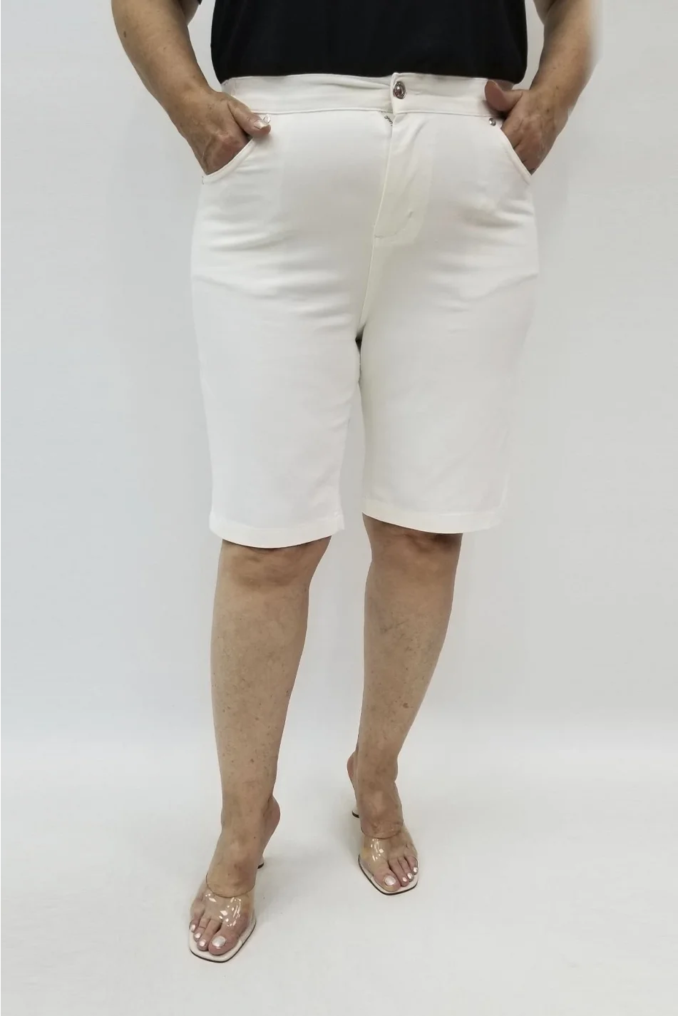 Miraggio Büyük Beden Şort 98658 BEYAZ