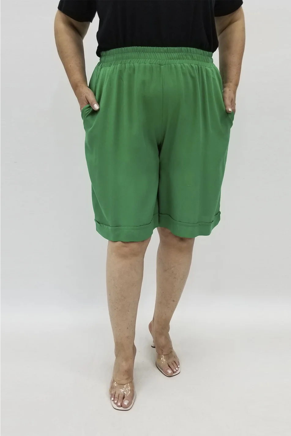 Miraggio Büyük Beden Şort 98688 YEŞİL