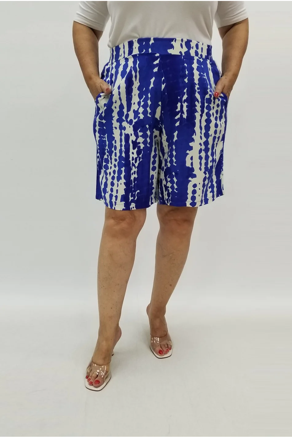 Miraggio Büyük Beden Şort 99851 KREM/SAKS