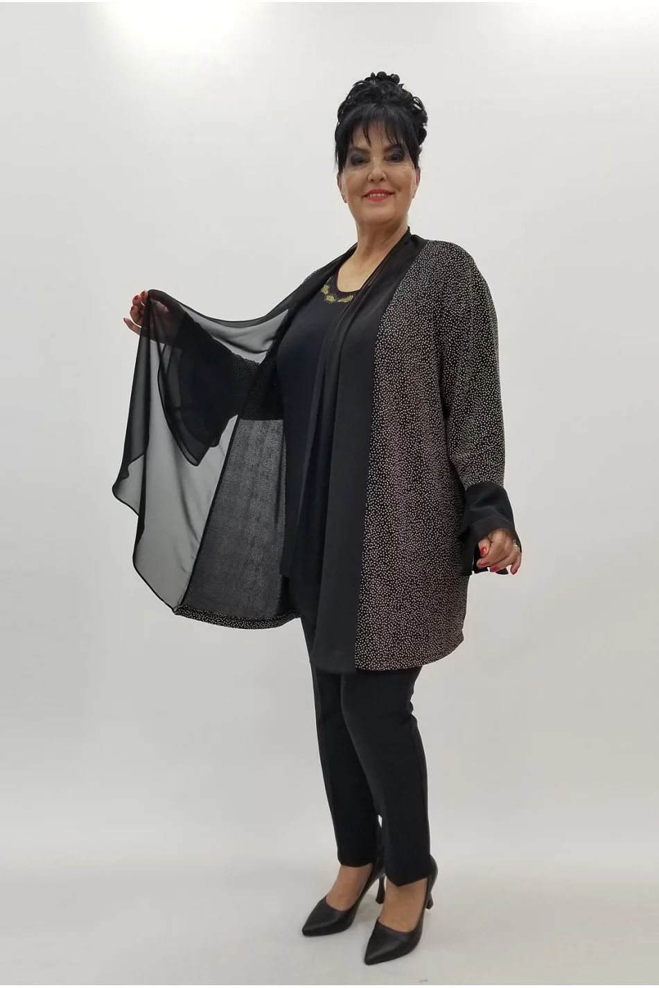 Miraggio Büyük Beden Takım 4004 SİYAH