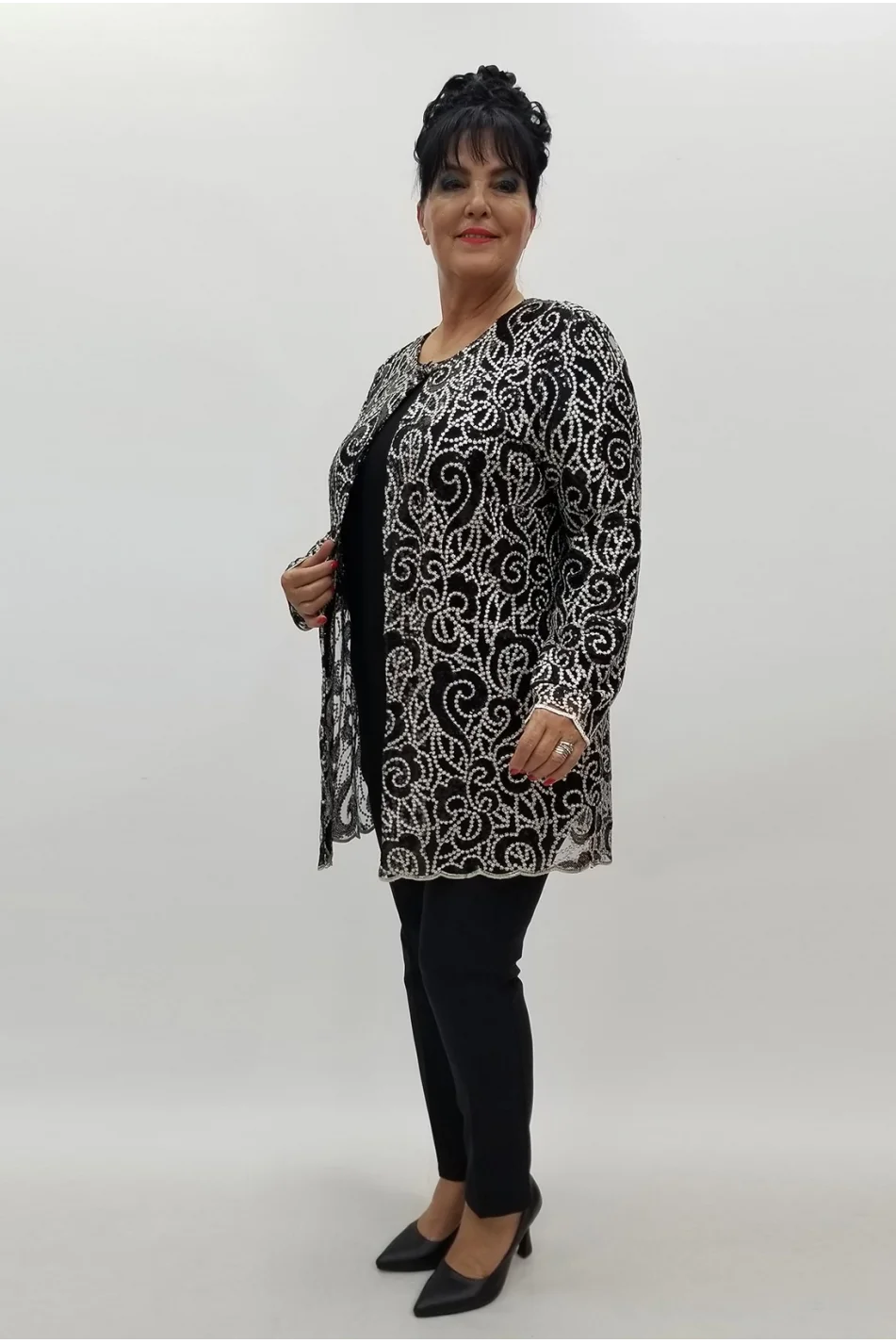 Miraggio Büyük Beden Takım 4005 SİYAH