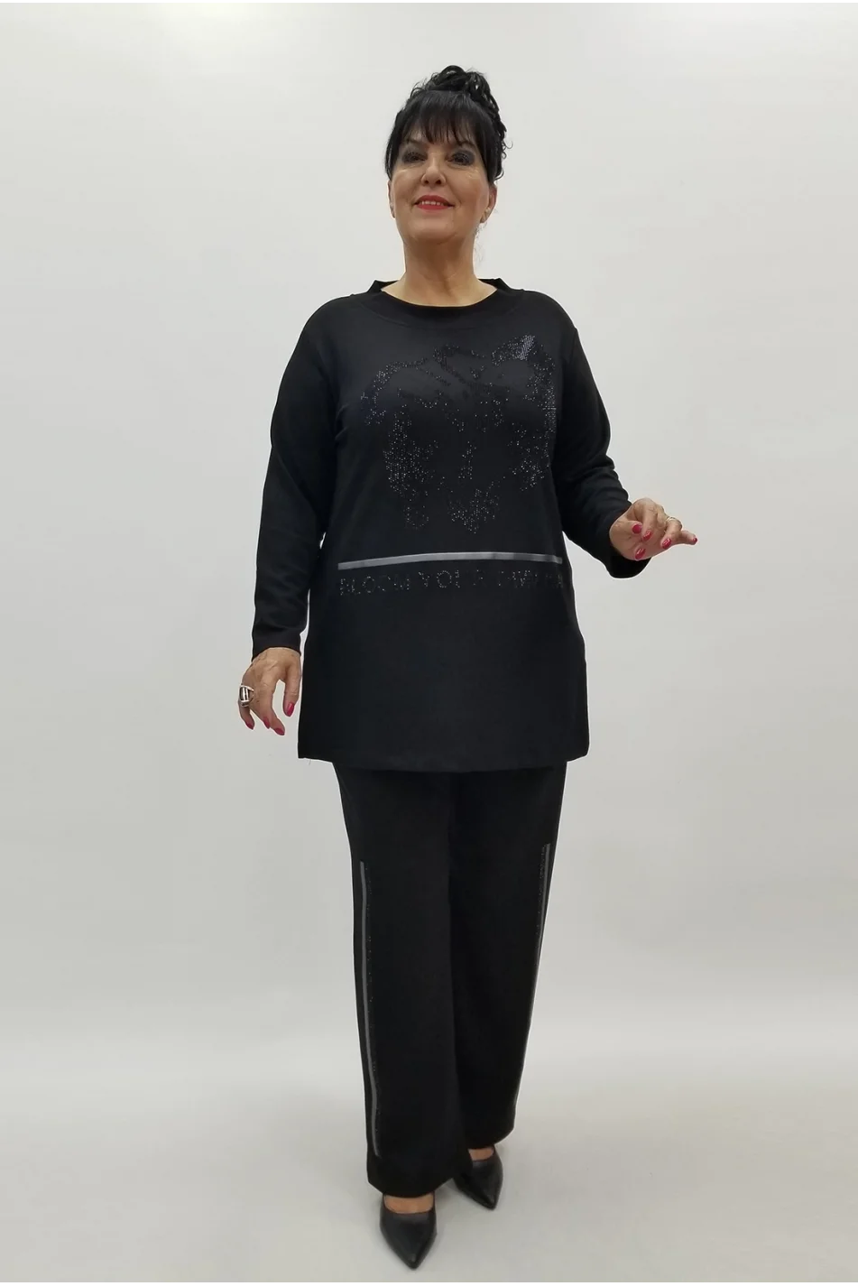 Miraggio Büyük Beden Takım 4012 SİYAH