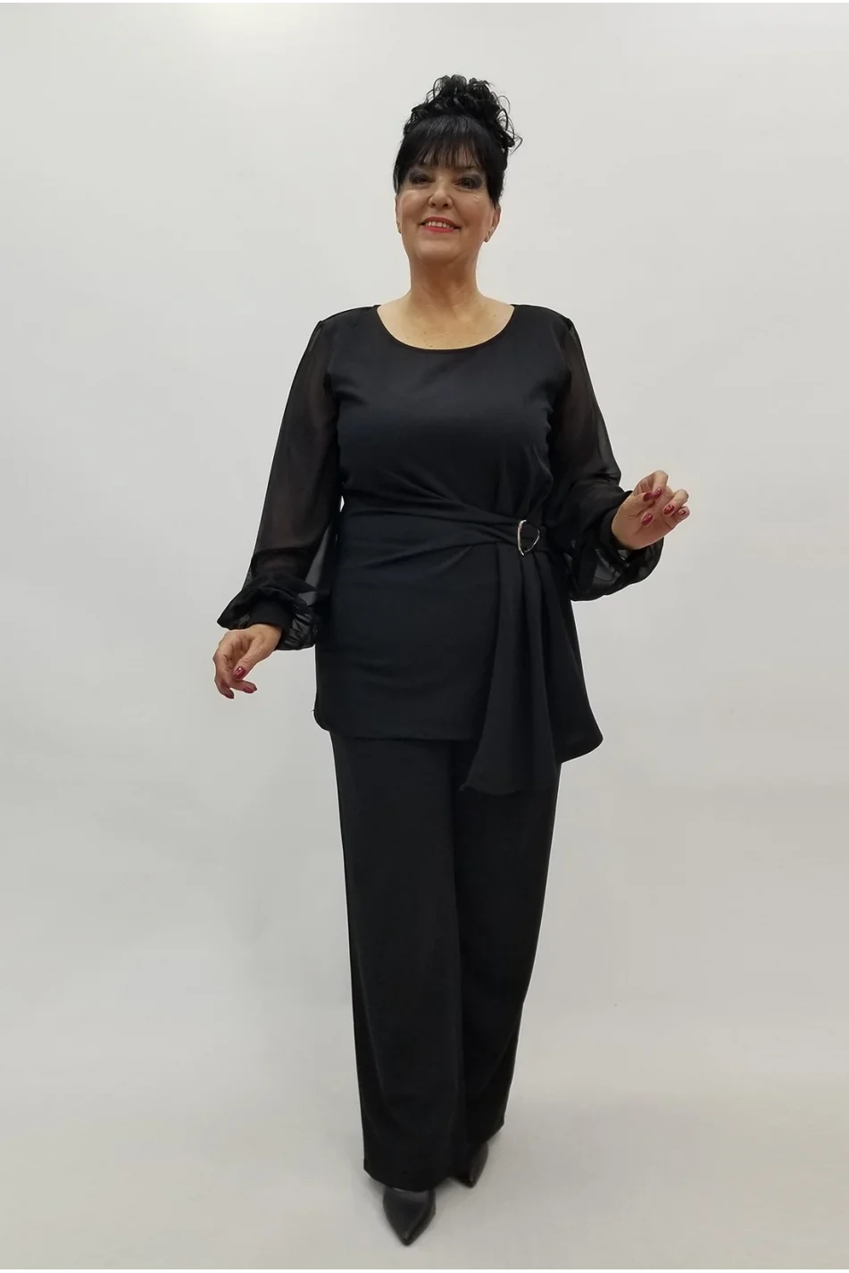 Miraggio Büyük Beden Takım 4022 SİYAH