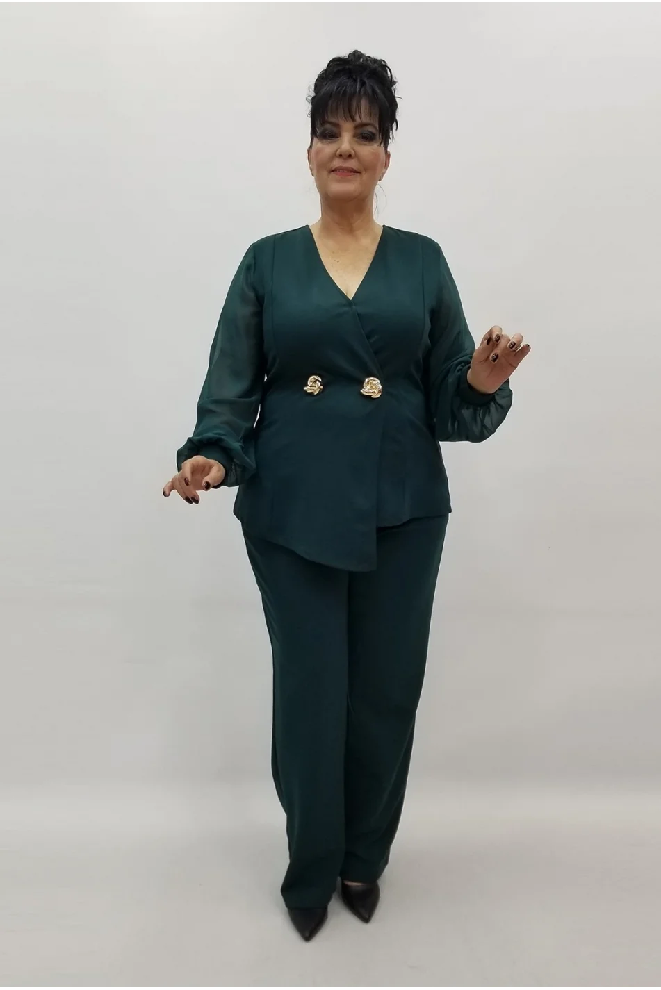 Miraggio Büyük Beden Takım 4023 YEŞİL