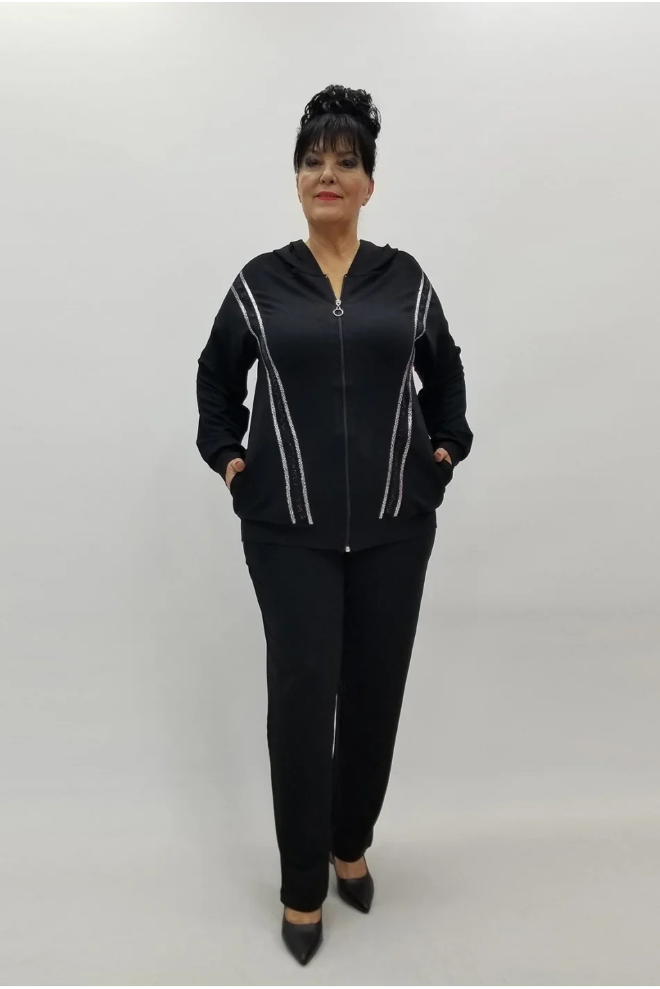 Miraggio Büyük Beden Takım 4049 SİYAH