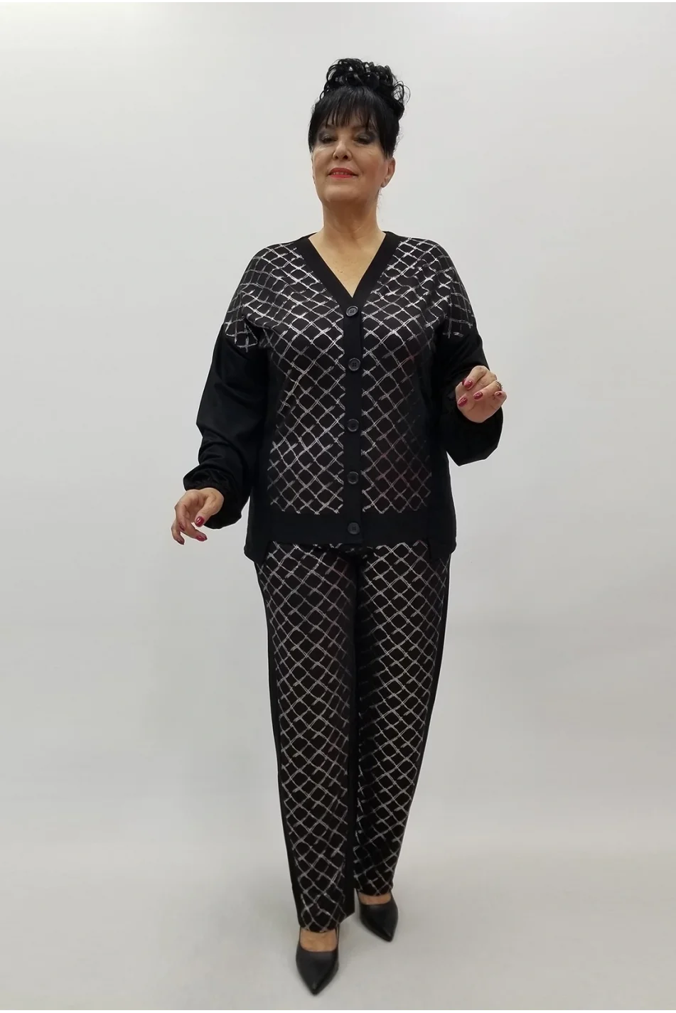 Miraggio Büyük Beden Takım 4050 SİYAH