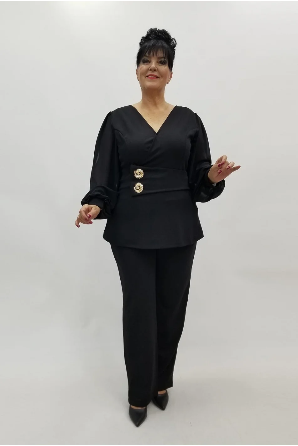 Miraggio Büyük Beden Takım 4061 SİYAH