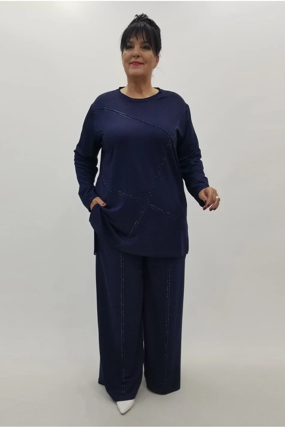 Miraggio Büyük Beden Takım 4093 LACİVERT