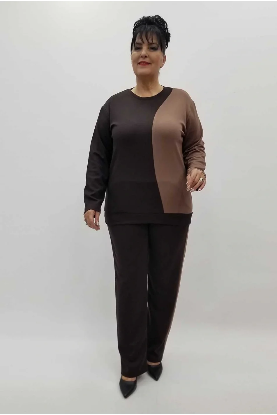 Miraggio Büyük Beden Takım 4121 K-KAHVE