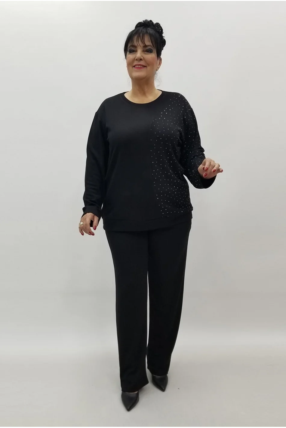 Miraggio Büyük Beden Takım 4131 SİYAH