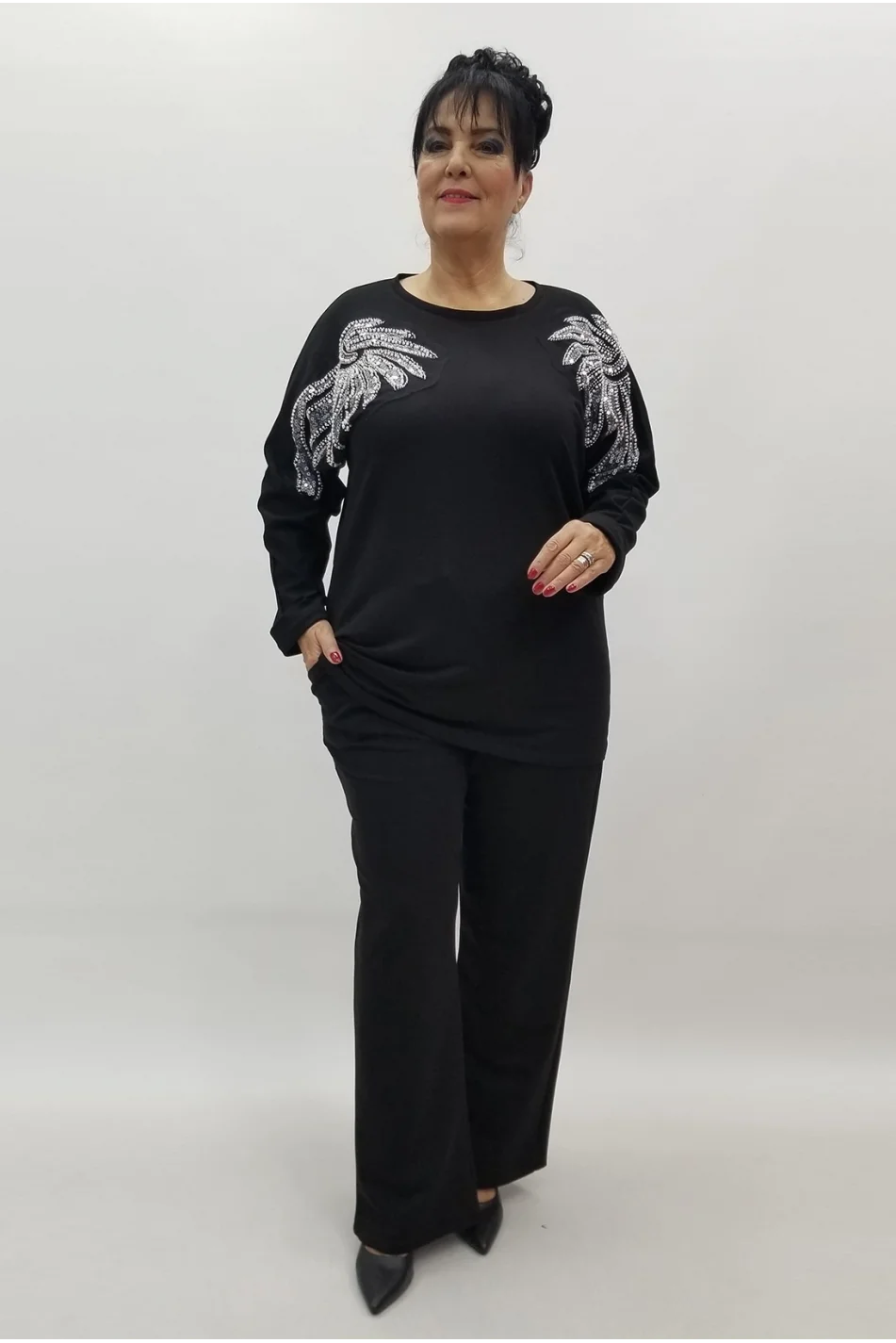 Miraggio Büyük Beden Takım 4135 SİYAH