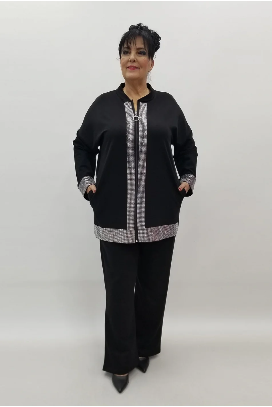 Miraggio Büyük Beden Takım 4136 SİYAH