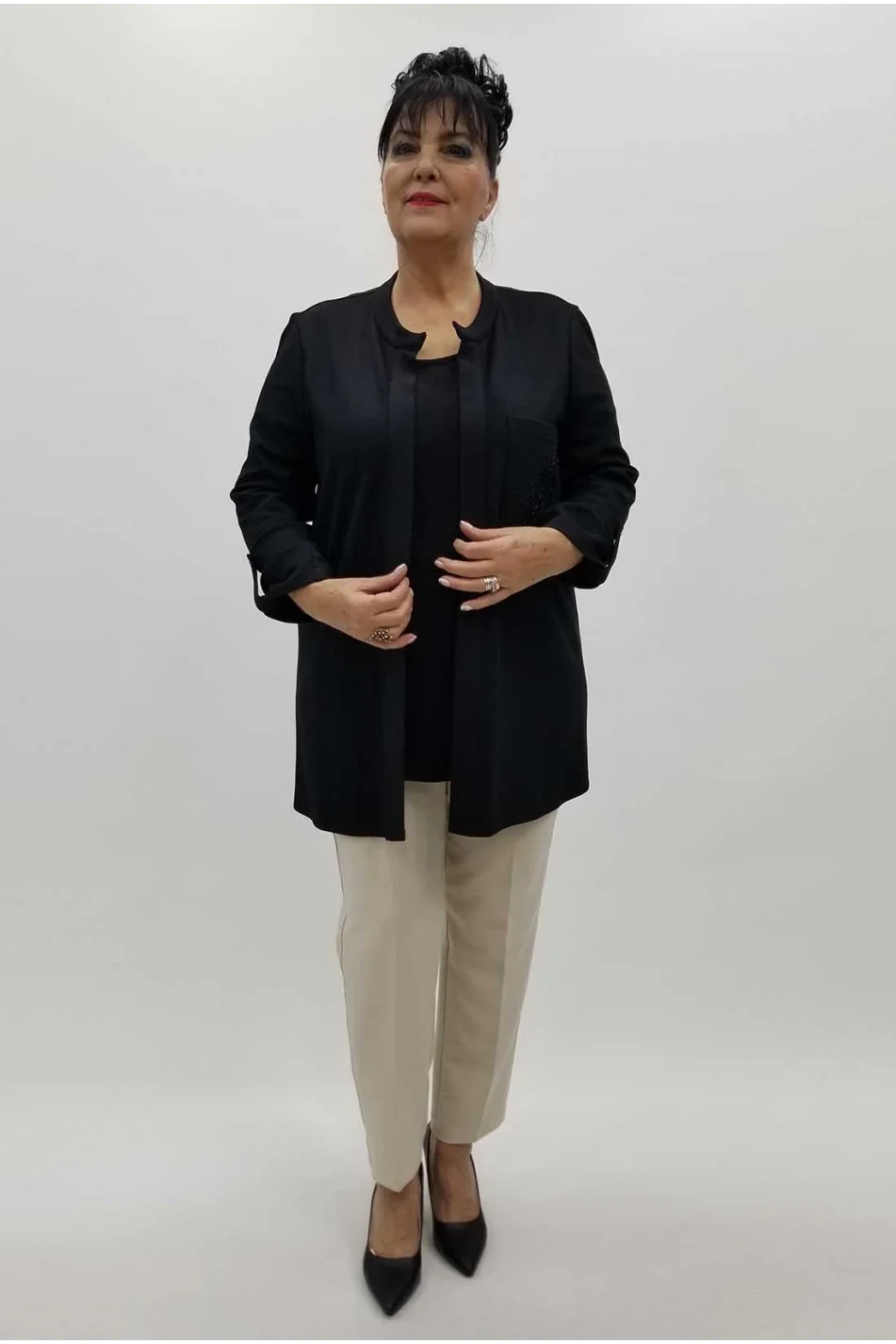 Miraggio Büyük Beden Takım 4145 SİYAH