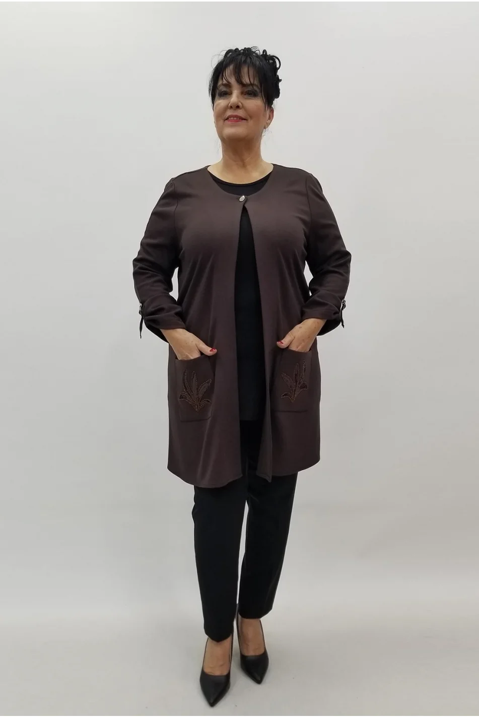 Miraggio Büyük Beden Takım 4157 KAHVE