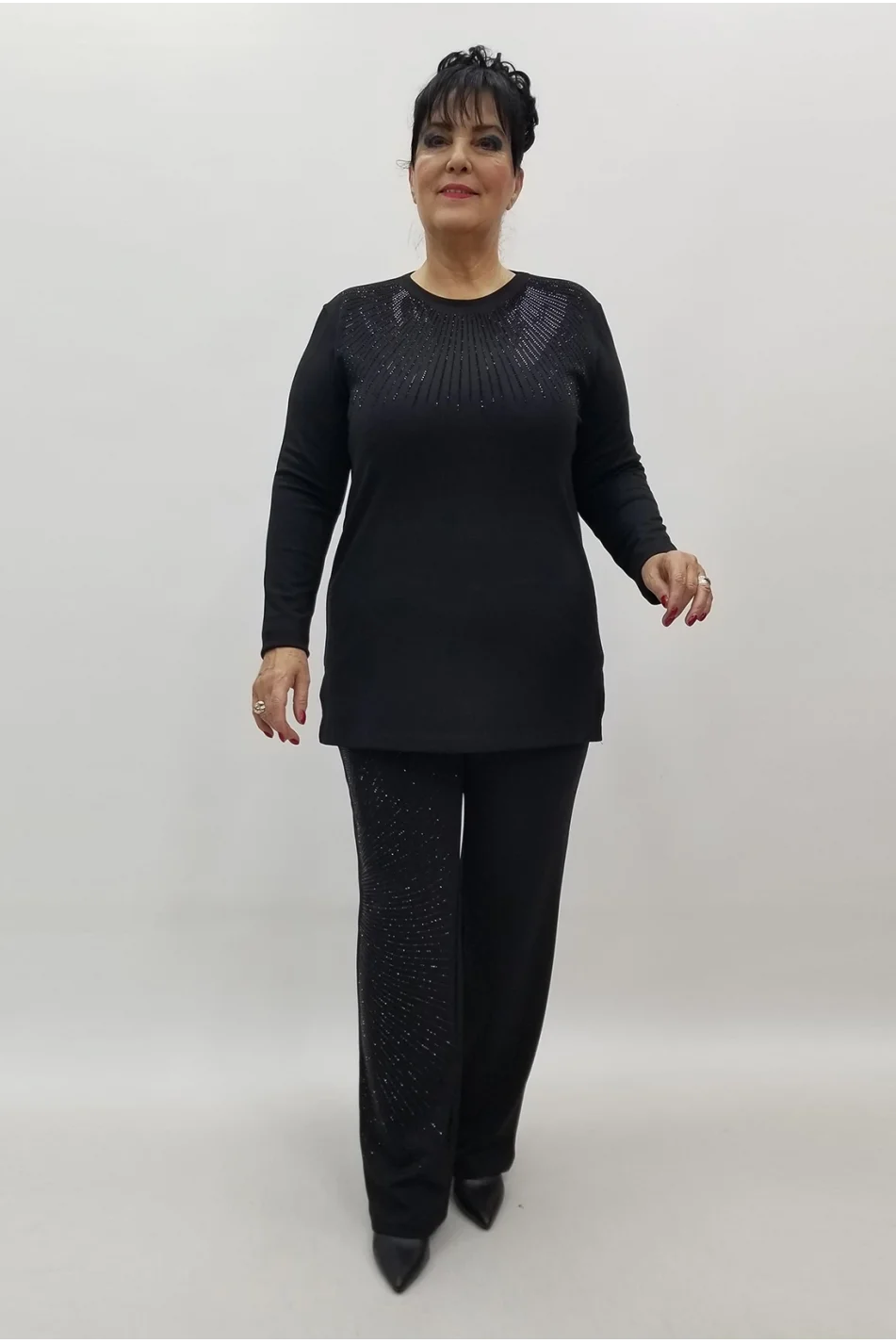 Miraggio Büyük Beden Takım 4177 SİYAH