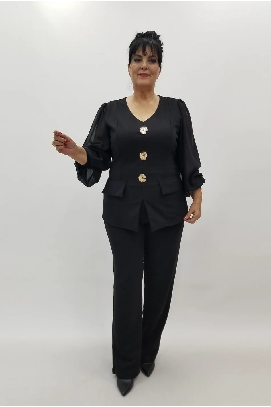 Miraggio Büyük Beden Takım 4180 SİYAH