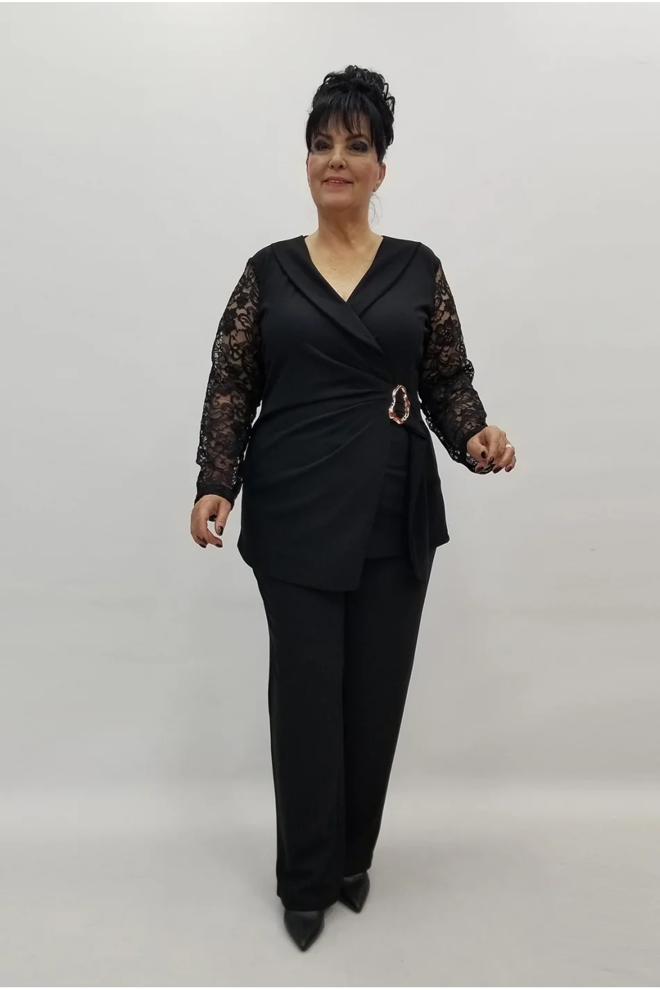 Miraggio Büyük Beden Takım 4181 SİYAH