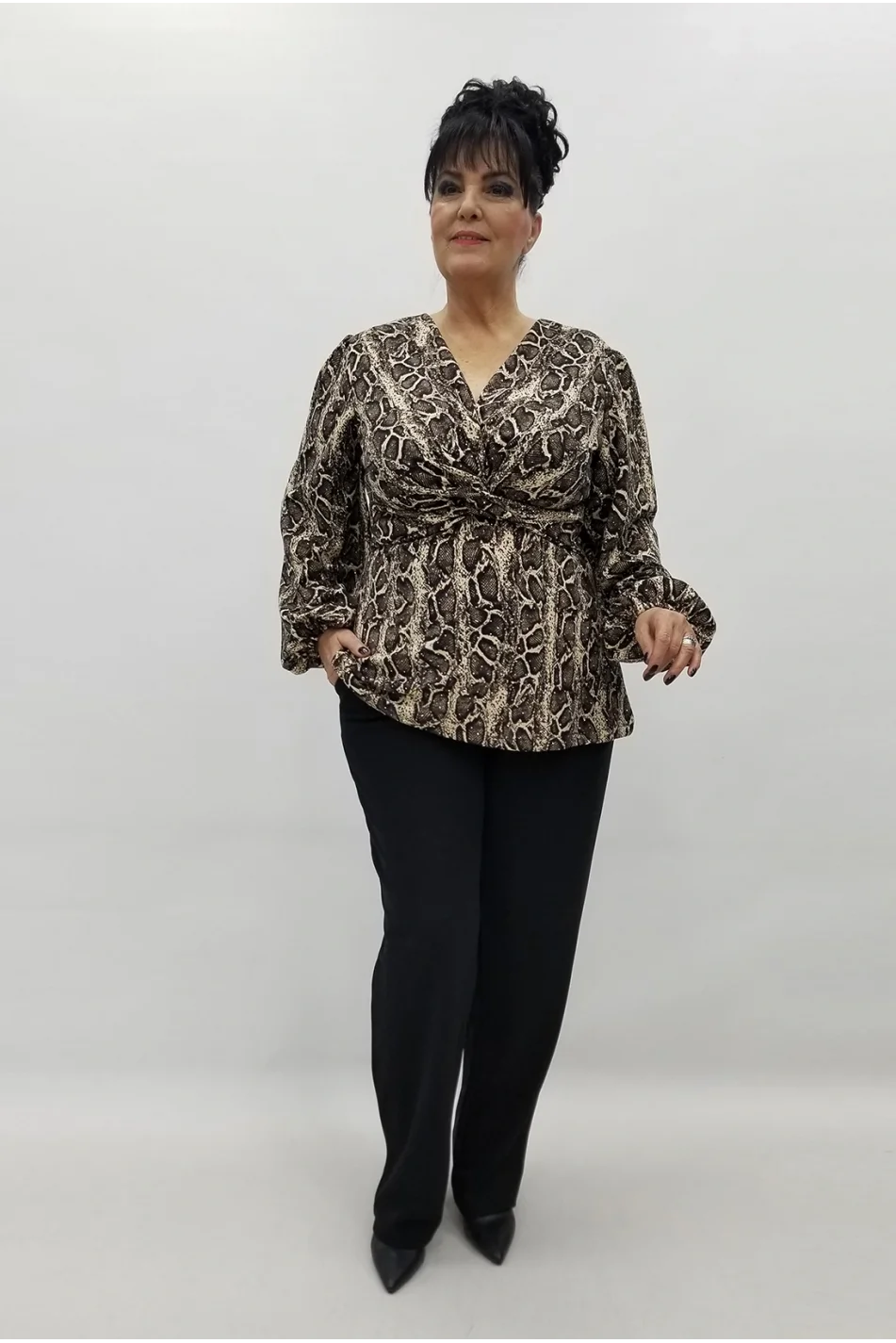 Miraggio Büyük Beden Takım 4206 SİYAH/BEJ