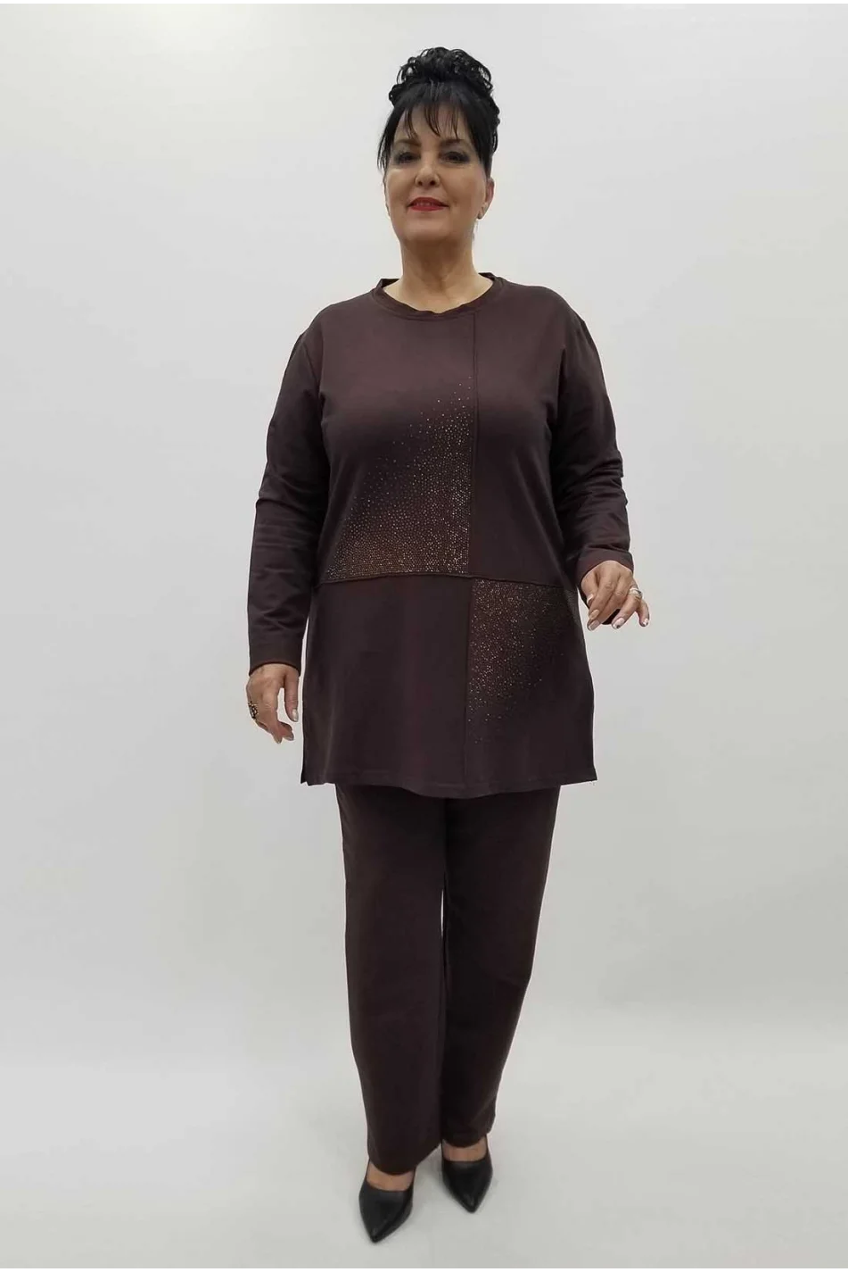 Miraggio Büyük Beden Takım 4213 KAHVE