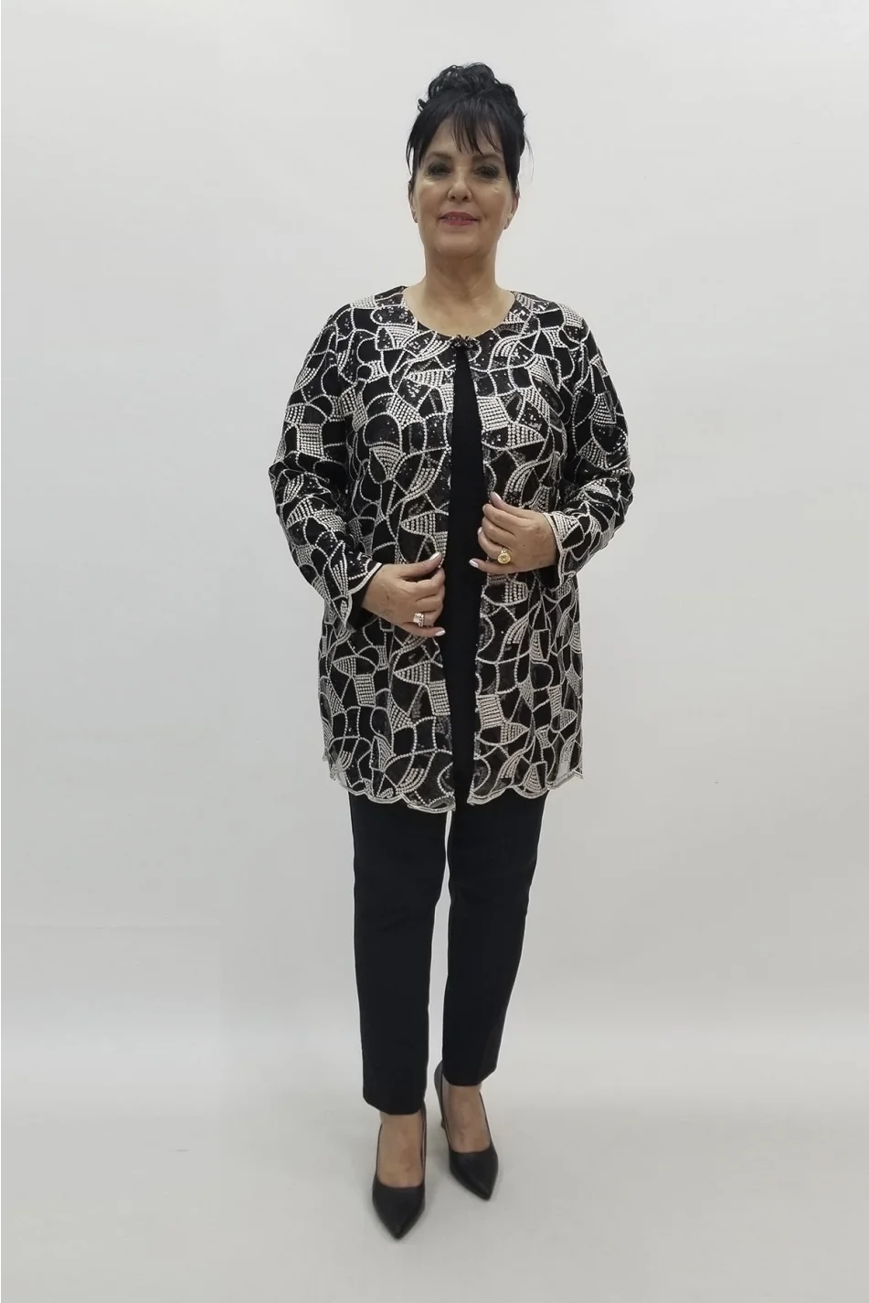 Miraggio Büyük Beden Takım 98677 SİYAH