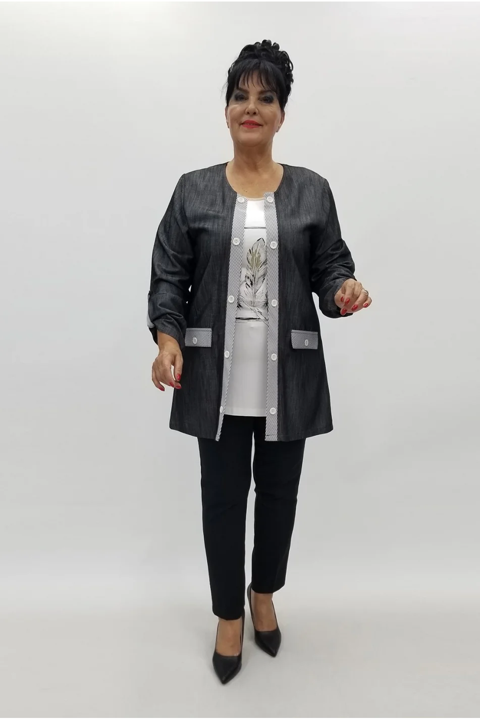 Miraggio Büyük Beden Takım 99212 ANTRASİT