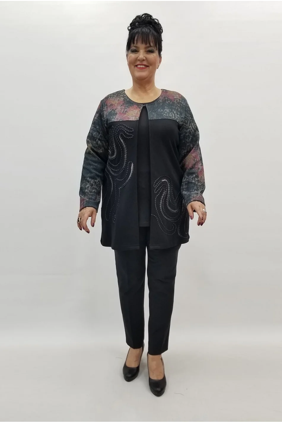 Miraggio Büyük Beden Takım 99230 SİYAH