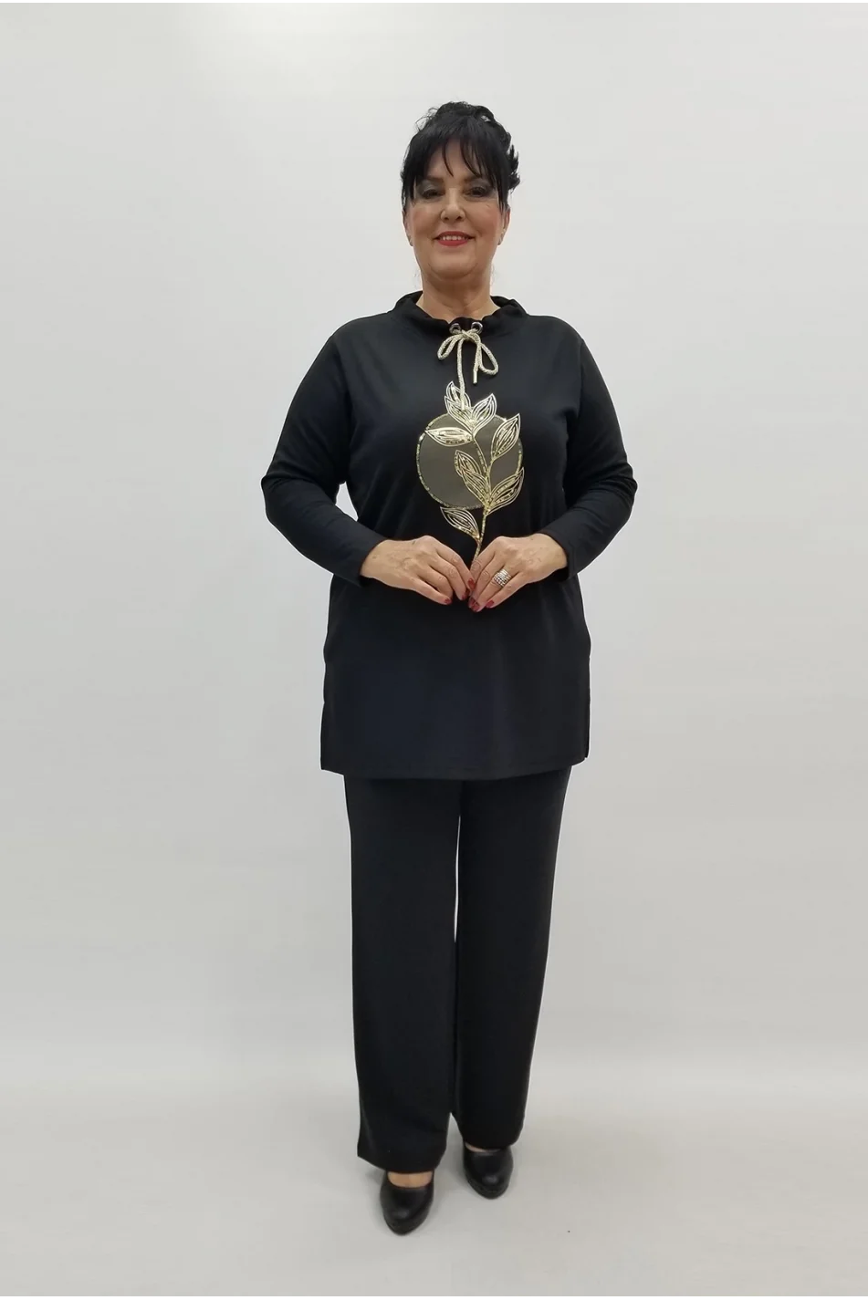 Miraggio Büyük Beden Takım 99283 SİY-GOLD